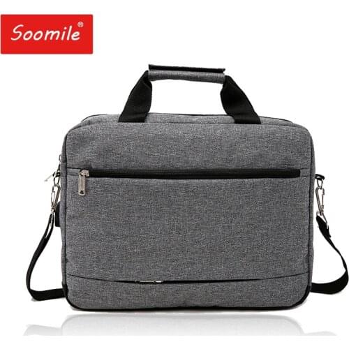 Soomile new Laptop Bag 15.6 inch USB interface Notebook shoulder bag 2018 brand Office Business Briefcase drop shipping