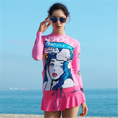 Sport Swimsuit 3 piece Full Body Rushguard Push Up Padded Quick drying Swimwear Long Sleeves Surfing Diving Suit UV Protection