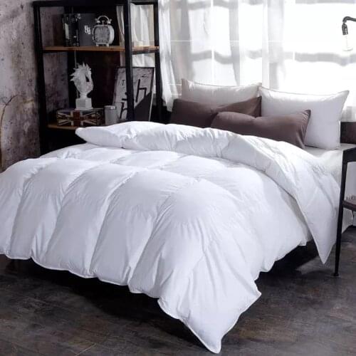 VESCOVO White Goose Down Winter Quilt Twin Queen Comforter warm Duvet 100% Cotton Cover King Size