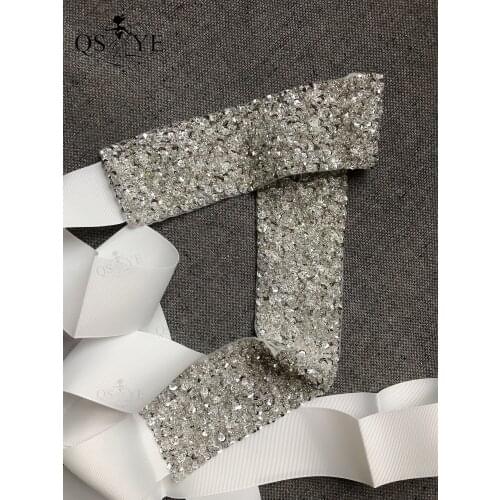 QSYYE Rhinestone Bridal Belt Wedding Beadings Crystal Wedding Dress Accessories Belt Sash Wedding Dress DIY Bridal Wedding Belt