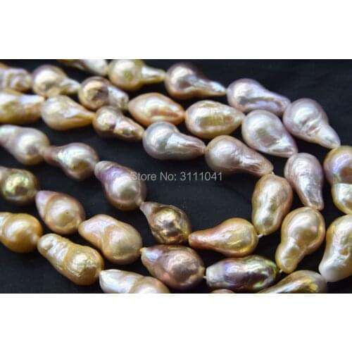 Loose beads pink /purple multicolor freshwater pearl drop rebron keshi 15inch for DIY jewelry making FPPJ wholesale nature