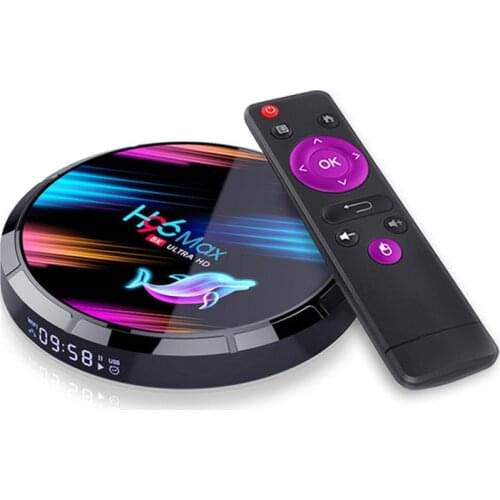 H96 MAX X3 Android 9.0 TV Box 4G+32G Amlogic S905X3 Support 5G Wifi 1080p 4K 60fps Google Player Youtube 8K