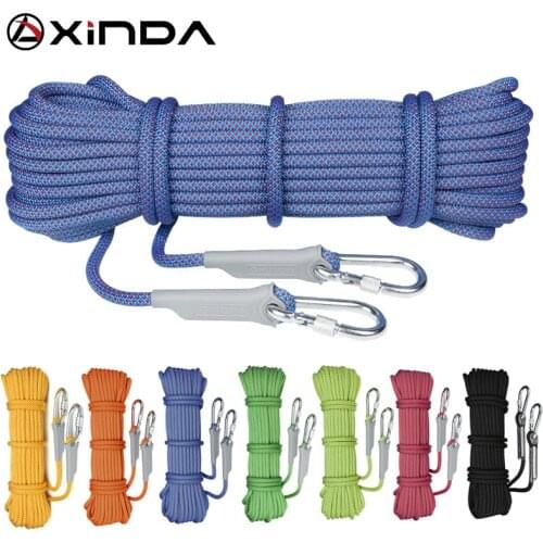 XINDA Escalada 10M Professional Rock Climbing Rope Rappelling 10.5mm Diameter High Strength Cord Safety Rope Survival Rope