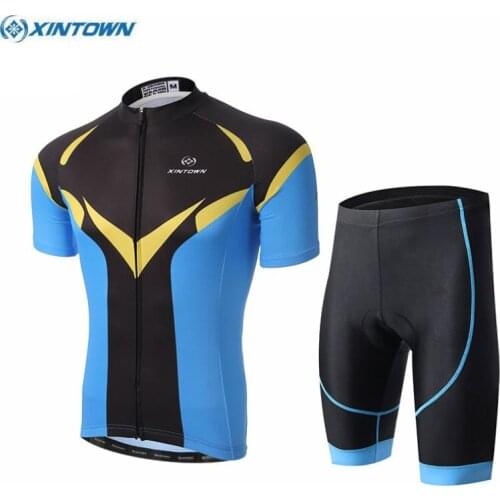 XINTOWN Team Short Sleeve Mens Ropa Ciclismo Cycling Jerseys Bike Clothing T-shirt Cycling Tops Bib Shorts Sets S-4XL