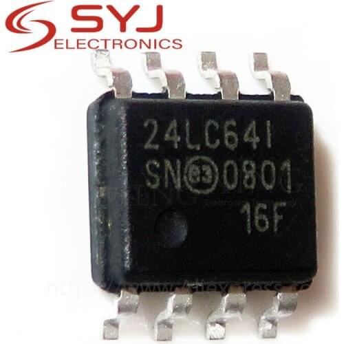 10pcs/lot 24LC64T-I/SN 24LC64-I/SN 24LC64I SOP-8 In Stock