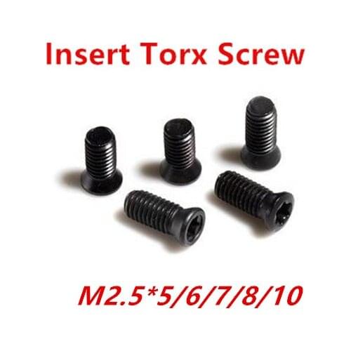 100PCS/lot M2.5*5/6/7/8/10 CNC Insert Torx Screw For Replaces Carbide Insert CNC Lathe Tool
