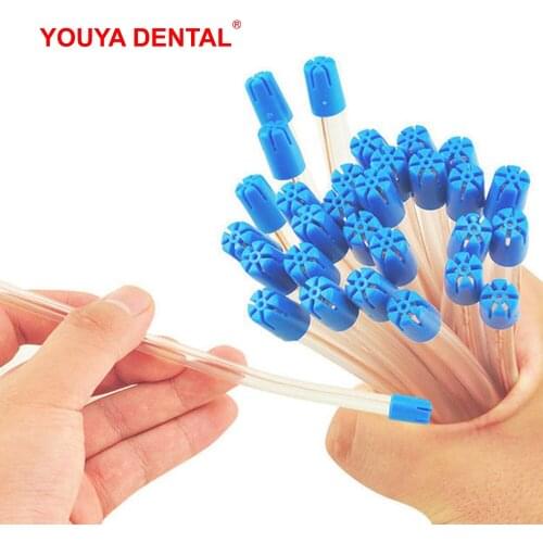 100pcs Dental Saliva Ejector Dentist Disposable Aspirator Tube Suction Tip Spray Nozzle Oral Care Dentistry Materials Supplies