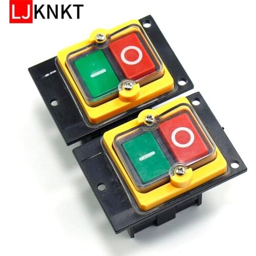 2PCS KAO-5 Industrial Push Button Machine Drill Motor Waterproof Accessories Switch AC 220/380V control switch Durable
