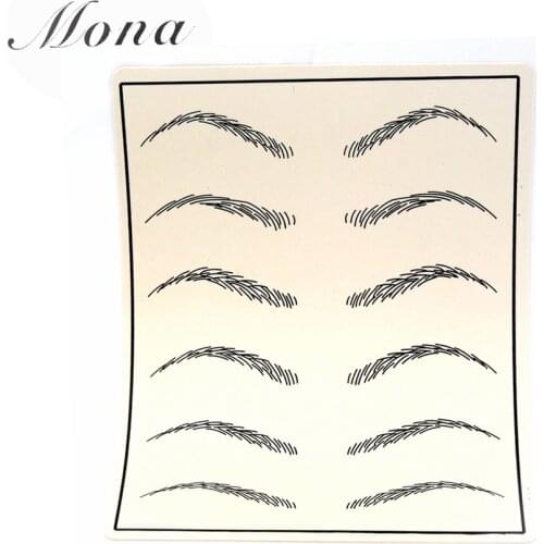 5pcs Cosmetic Permanent Makeup Eyebrow Tattoo Practice Skin Supply fake eyebrow tattoo practice skin for microblading