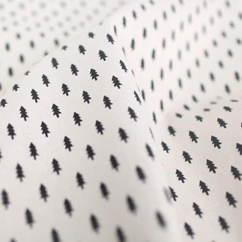 Free shipping DIY handmade linen fabric tablecloth curtain wall background cloth black and white simple wind christmas tree