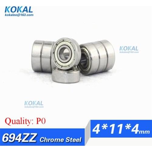 [C694ZZ-P0]Free Shipping 10pcs chrome steel 694-Z 694-2Z 694 deep groove furniture fitting minitype ball bearing 4*11*4mm