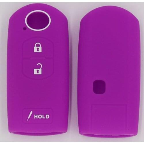 2PC Silicone rubber car key cover for MAZDA 3 5 6 Axela CX5 CX7 Atenza Core-wing Smart Remote 3 buttons key case