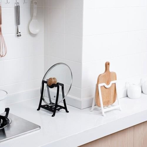 Pot Lid Holder Countertop Cutting Board Storage Rack Kitchen Tableware Chopping Board Rack