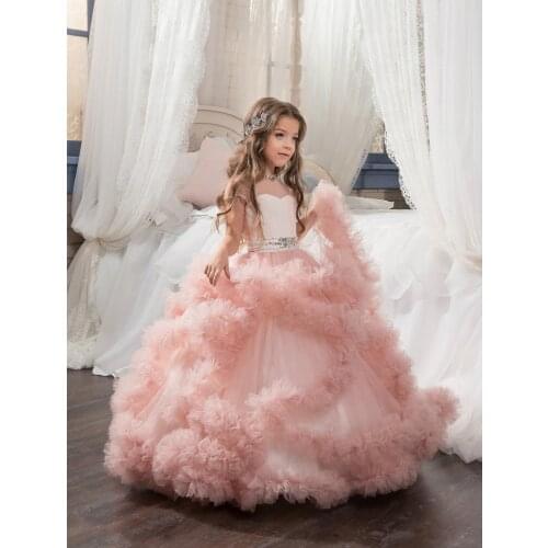 Princess and Childrens Wedding Dress Banquet Long Dress Girls Birthday Party Stage Performance Long Dress