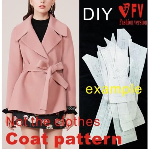 Womens short coat coat pattern garment design drawing sewing drawing BFY-258