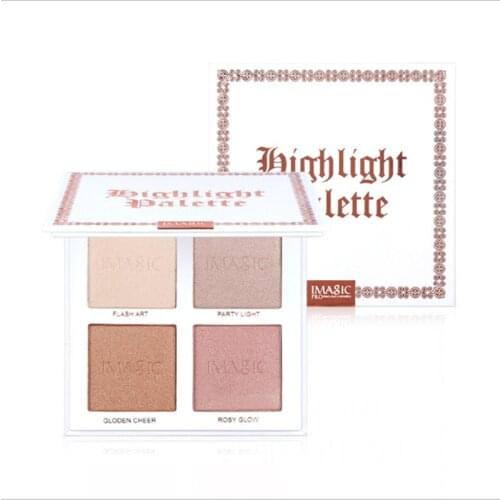 4 Color Highlighter Facial Bronzers Palette Makeup Glow Face Contour Shimmer Powder Illuminator Highlight Cosmetics