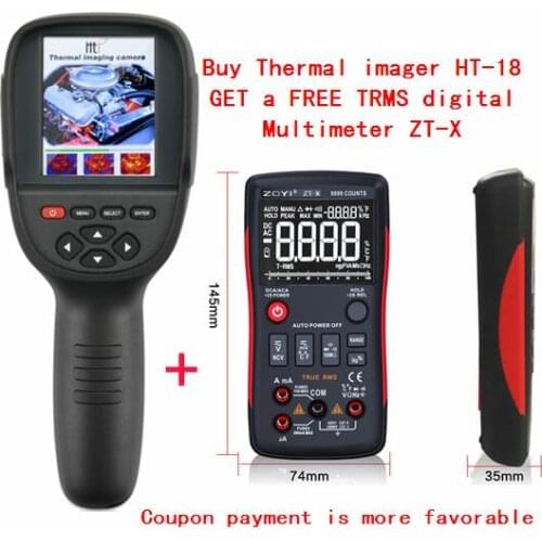 HT-18 Handheld IR Digital Thermal Imager Detector HT02 HT02D Camera Infrared Temperature Heat with Storage MatchSeek/FLIR Therma