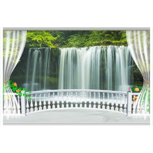 Customized 3d wallpaper 3d wall murals wallpaper Aesthetic balcony forest landscape 3D TV background living room photo wallpaper