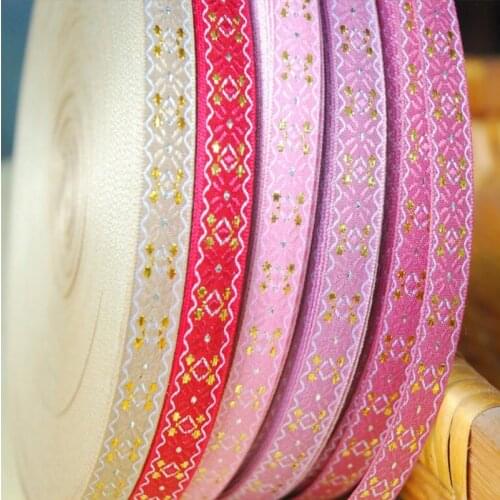 K15355 10yard Jacquard Ribbon Flower Soluble Lace Trim Knitting Wedding Embroidered Diy Handmade Sewing Supplies Crafts