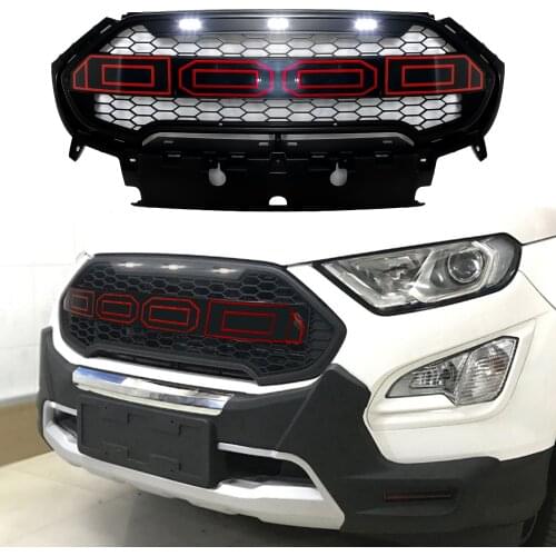For Ecosport Front Grill For Ecosport 2017 2018 2019 Front Racing Grille Upper Bumper Grilles Auto Grille Cover Grills