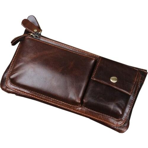 Motorcycle Travel Purse Hip Bum Fanny Pack Phone Pouch 2021 New Money Pochete Genuine Leather Men Waist Bag Riding