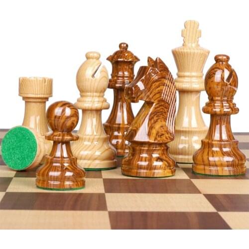 German Knight Staunton Chessmen 34 Heavy Chess Pieces Set Backgammon Indoor Entertainment Kids Puzzle Game Birthday Gift