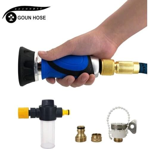 The New High Pressure Portable Water Gun For Cleaning Car Washer Garden Watering Hose Spray Foam Nozzle Water Gun Dropshipping