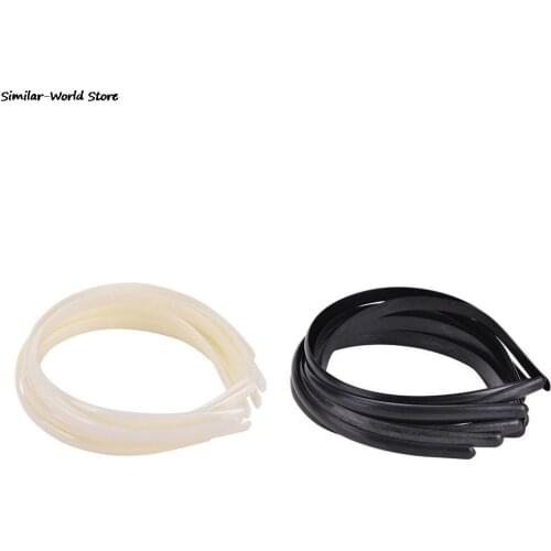 Wholesales 10pcs/lot Plain Lady Plastic Hair Band Headbands NO Teeth Headwear Girl White Black Hair DIY Tool Accessories