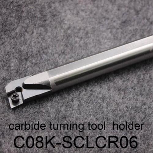 OYYU C08K-SCLCR06 Metal Lathe Tools SCLCR 8mm turning tool holder and 10pcs/box tungsten insert CCMT060204-GP OY818P Boring Bar
