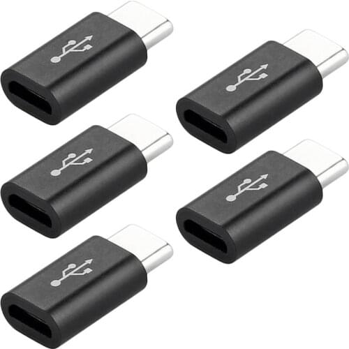 5Pcs Exquisite Small Micro Usb Male To Type-c Female Microusb To Type C Convenient General Converter Adapter for Huawei Samsung