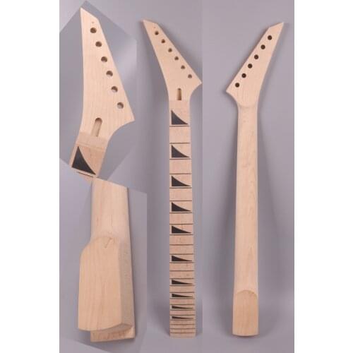 Fit Diy left hand Electric Guitar Neck 24fret 25.5" Maple Fretboard Locking Nut Unfinished