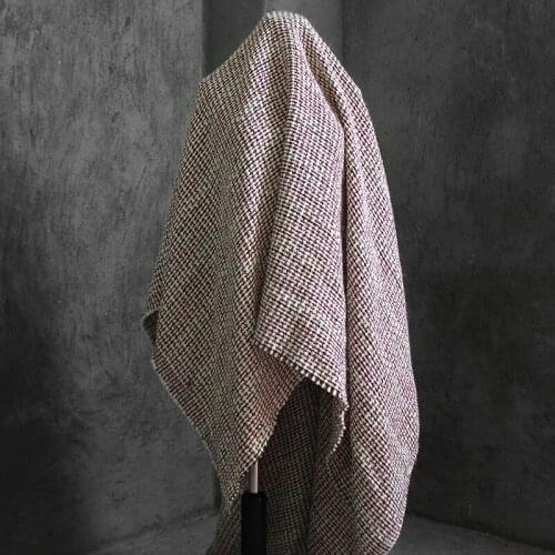 Woolen fabric transformation color matching woven contrast texture woolen coat thick cloth designer fabrics for patchwork