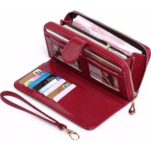 SMOOZA 2021 New Many Departments Faux Suede Long Wallet Women Matte Leather Lady Purse High Quality Female Wallets Card Holder