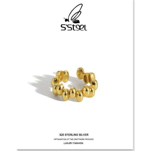 SSTEEL Geometric Clip Earrings For Women 925 Sterling Silver Earring Minimalist Earing Pendientes Plata De Ley 925 Jewellery