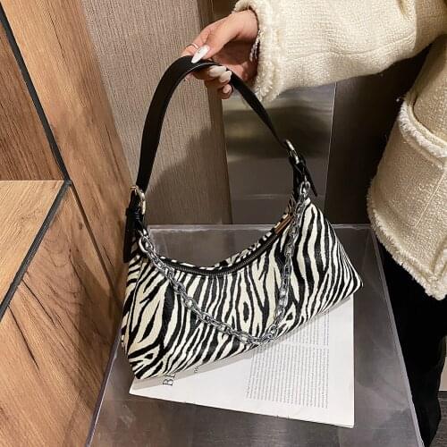 Zebra Printed Shoulder Messenger Bag Simple Crossbody Bags Fashion PU Leather Casual Women Handbags Totes Clutch Bag
