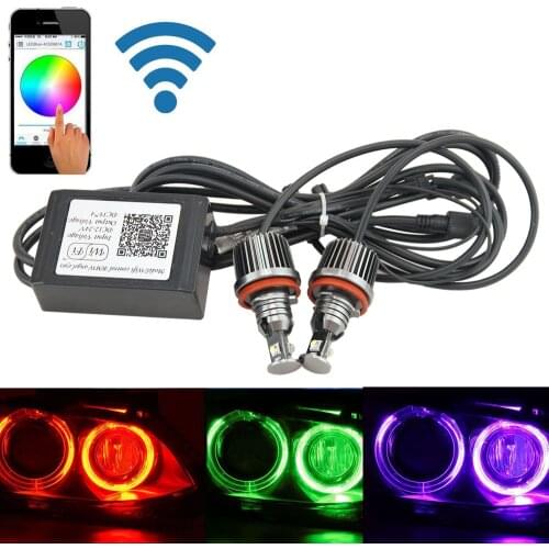H8 Wifi Phone Control RGB Color Change Led Angel Eye Led Marker Position Light For BMW E60 E70 E71 E82 E88 E89 E90 E92 M3