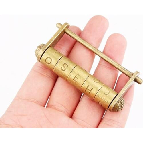 Zinc Alloy Antique Bronze Retro Combination Lock 5 Letter Password Lock Jewelry Box Padlock For Wooden Suitcase Drawer