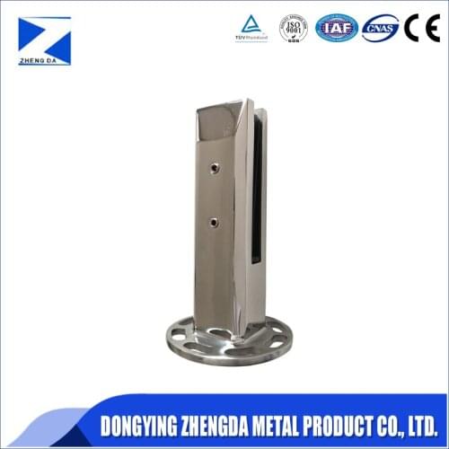 Mirror Stainless Steel Balustrades Handrails Hollow Square Base Mount Glass Spigot