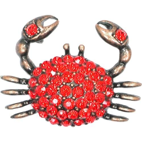 Crab Brooches Pendant Women Men Banquet Brooch For Suits Dress Fashion Hat Scarf Backpack Pins party Gifts