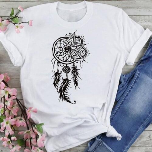 Women Graphic Flower Lovely Cute New Trend Cartoon Summer Fashion Female Clothes Print Short Sleeve Tops Tees Tshirt T-Shirt