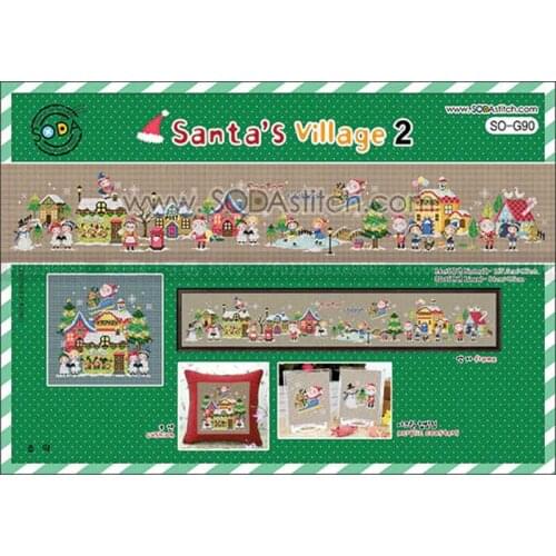 Gold Collection Needlepoint Santas Village Cross Stitch Patterns Christmas with 100% Cotton Floss &Free Shipping for Home Decor
