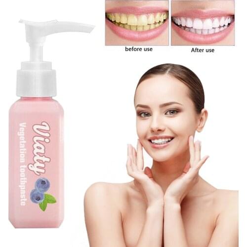 Viaty Toothpaste Stain Removal Whitening Fruit Flavor Toothpaste Fight Bleeding Gums Fresh Breath Teeth Oral Health Care TSLM1
