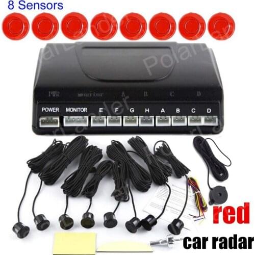 12V Sound Alert BEBE sound Alarm Indicator Probe Car Parking Sensor Auto Reverse Backup 8 Sensors Detector System Kit