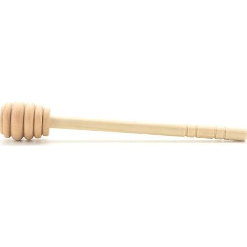 1pcs Wooden Stirring Stick Rod Spoon Dip Drizzler Server Wooden Mini Bee Honey Dipper Stirrer Muddler 160mm Long