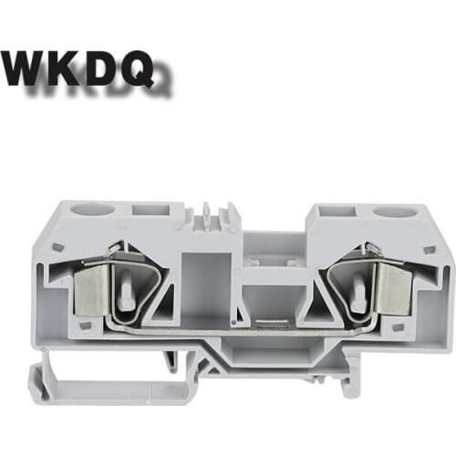 10pcs 283-901 Wire Conductor Din Rail Terminal Block 2 Conductors Feed Through Spring Cage Push In Connection Connector