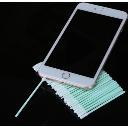 100PCS/lot Cotton Swab Stick Mobile Phone Charging Tail Plug Port Headphone Hole For iPhone Samsung Huawei Dust Cleaning Tools