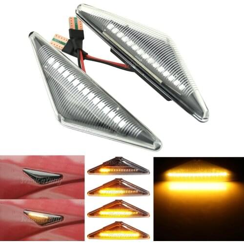 2Piece For Ford MONDEO 3 MK3 FOCUS 1 MK1 LED Dynamic Side Marker Turn Signal Light Sequential Lamp Blinker Indicator 1998-2007