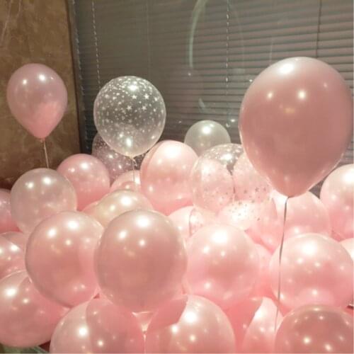 20pcs Pink Rose Gold Confetti Balloons Set Chrome Metallic Ballon Birthday Party Christmas Decoration Wedding Anniversary global
