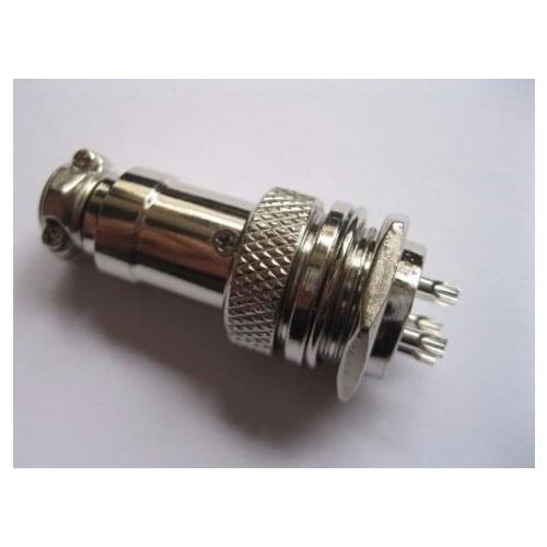 5 set xlr 5pin Audio Cable Connector 16mm Chassis Mount