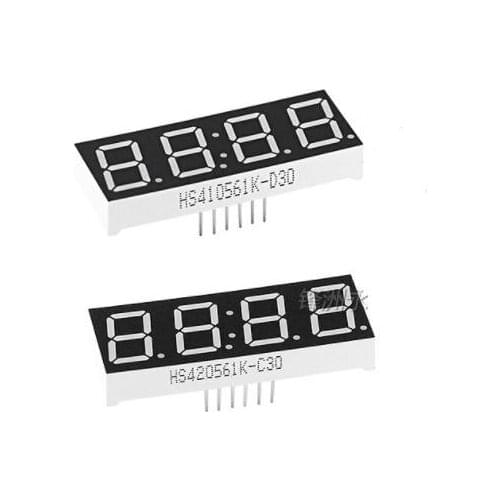 5PCS Clock Type Digital Tube 0.28" 0.36" 0.56" inch 4 Position segment Common anode/cathode Red 12PIN LCD Digital Display AS/BS